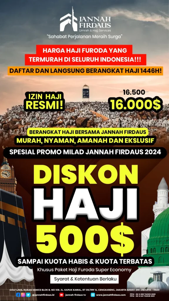 Promo Haji Ekonomis Diskon $500