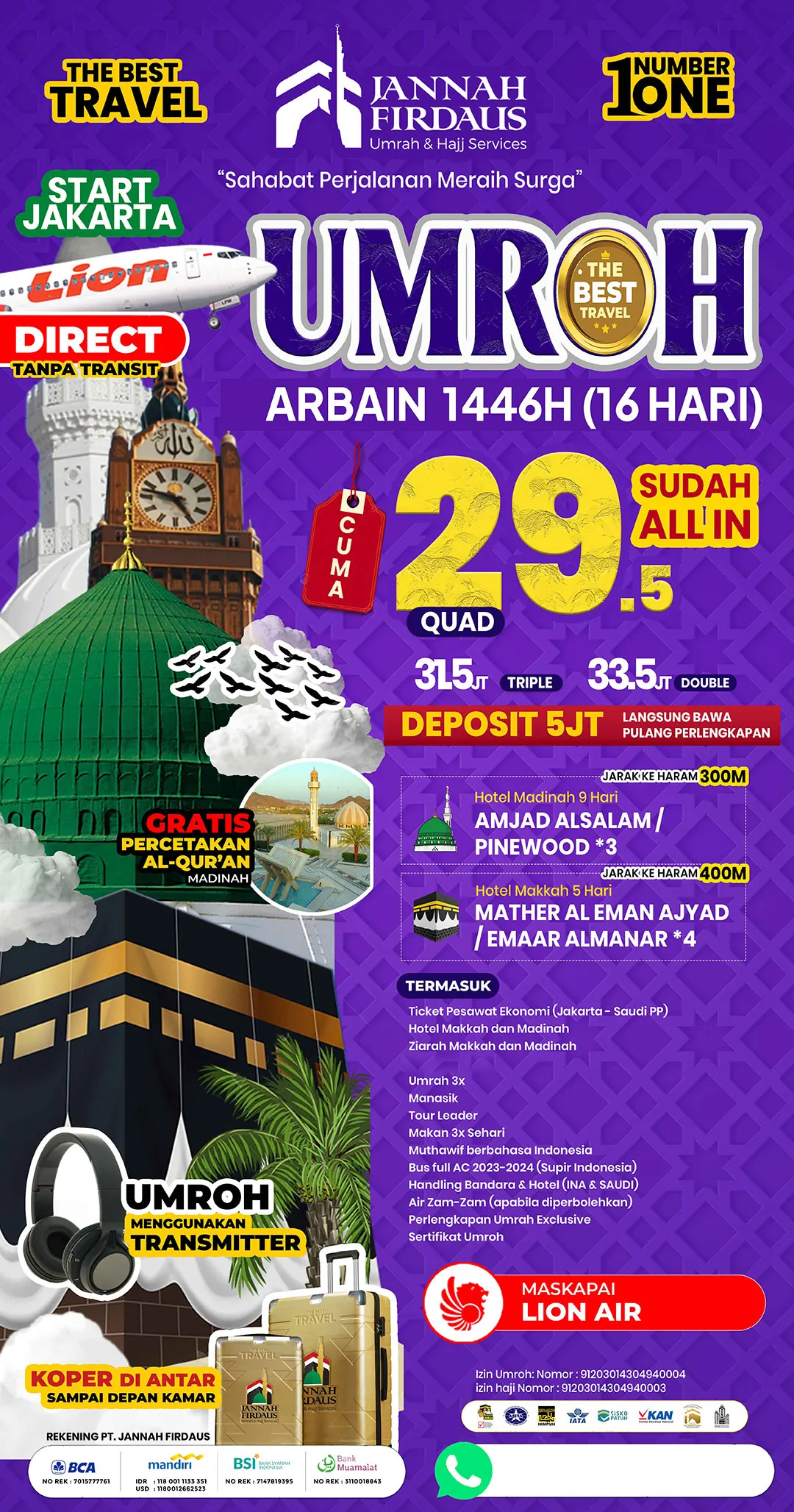 umroh arbain 16 hari